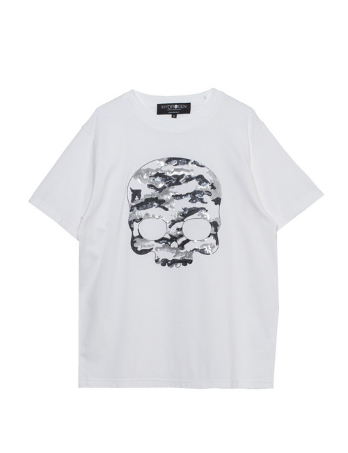 【別注】スパンコールカモフラージュスカルTシャツ/【EXCLUSIVE ITEM】SEQUIN CAMOUFLAGE SKULL TEE 詳細画像