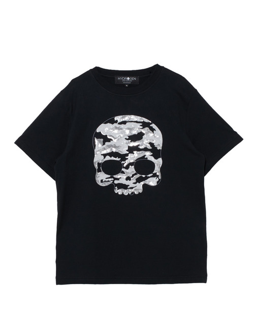 【別注】スパンコールカモフラージュスカルTシャツ/【EXCLUSIVE ITEM】SEQUIN CAMOUFLAGE SKULL TEE