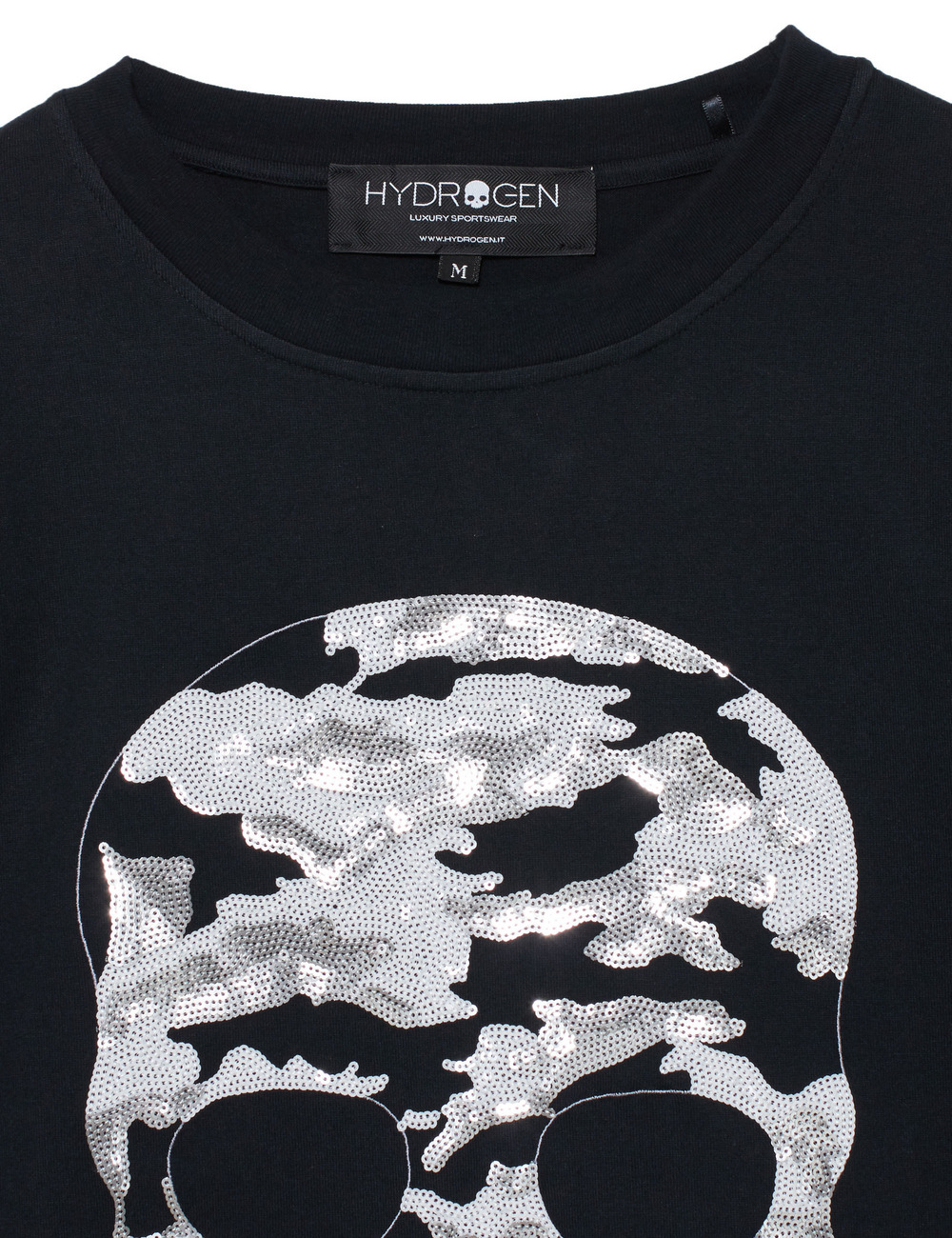 【別注】スパンコールカモフラージュスカルTシャツ/【EXCLUSIVE ITEM】SEQUIN CAMOUFLAGE SKULL TEE 詳細画像 ブラック 4