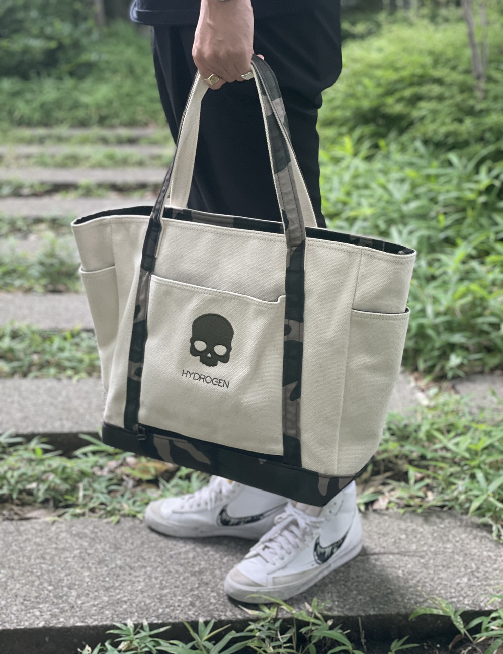 キャンバスカモトート/CANVAS CAMO TOTE 詳細画像 ホワイト 8