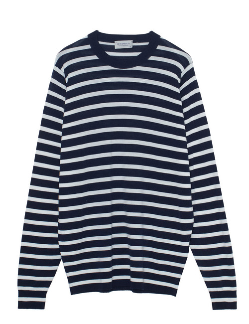 【MEN】JOHN SMEDLEY ボーダーニットプルオーバー