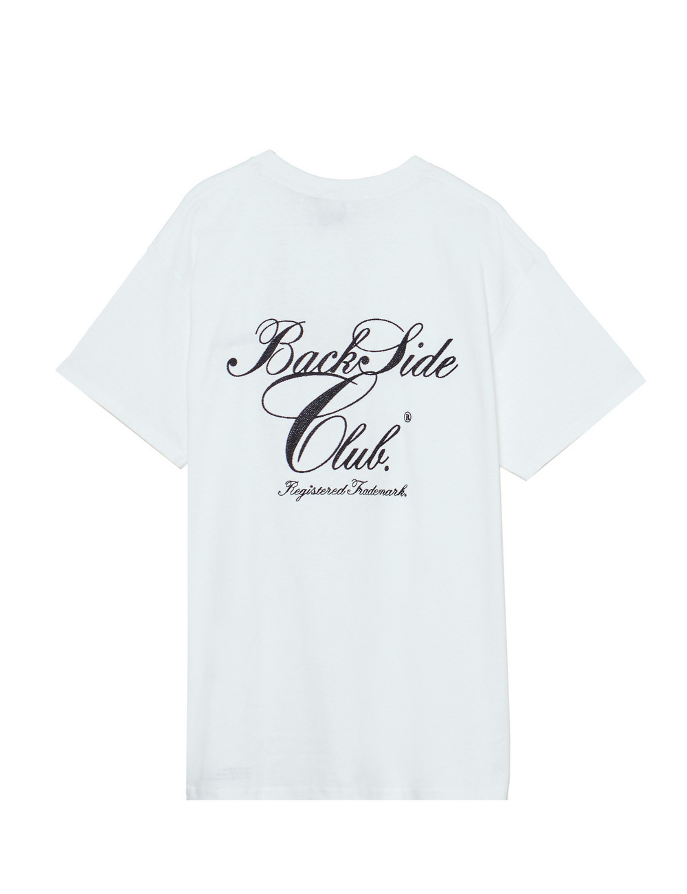 【MEN】BACKSIDE CLUB ロゴ刺繍Tシャツ 詳細画像 ホワイト 2