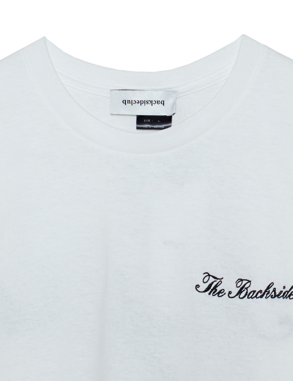 【MEN】BACKSIDE CLUB ロゴ刺繍Tシャツ 詳細画像 ホワイト 3
