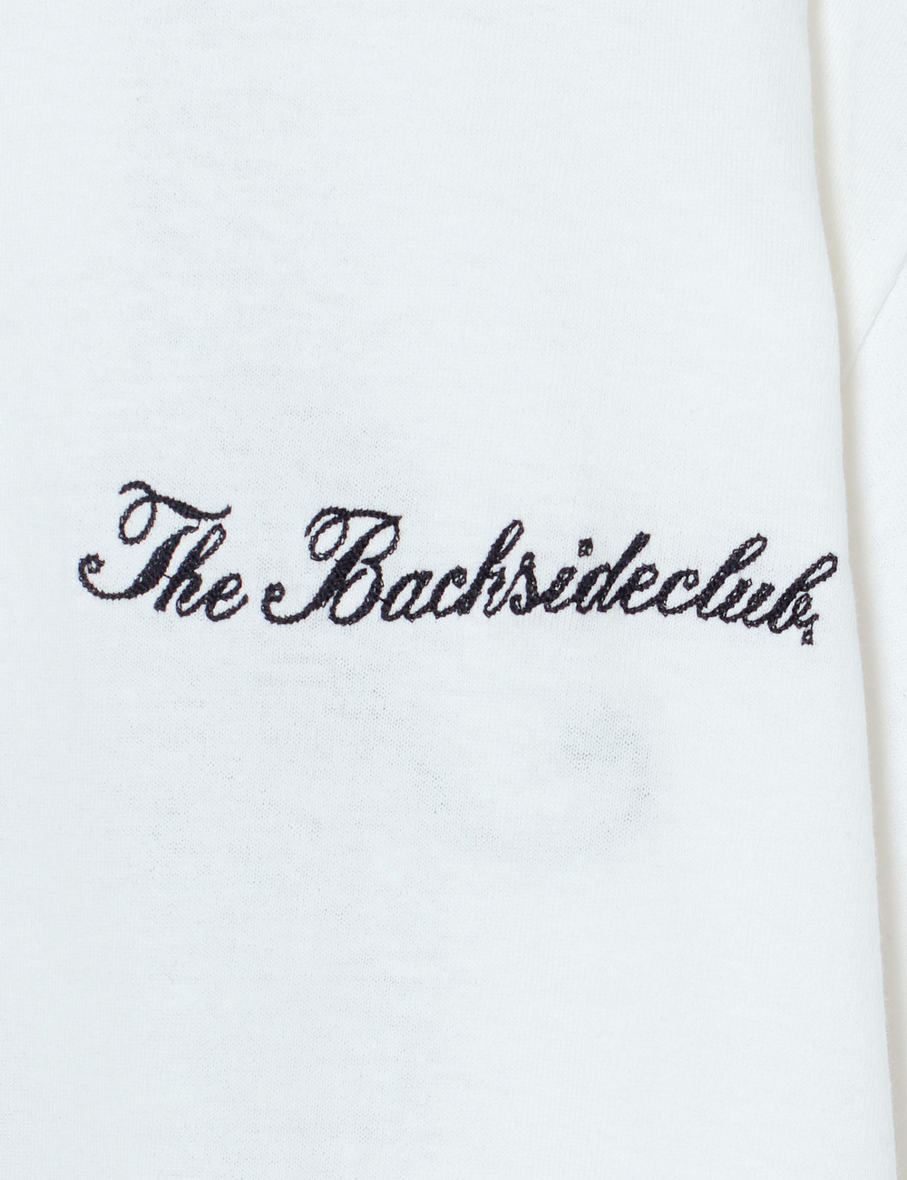 【MEN】BACKSIDE CLUB ロゴ刺繍Tシャツ 詳細画像 ホワイト 4