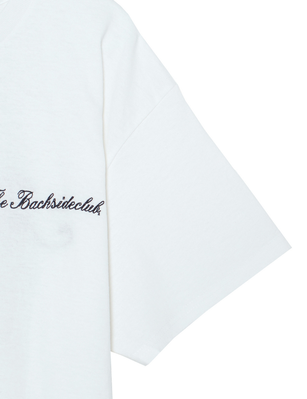 【MEN】BACKSIDE CLUB ロゴ刺繍Tシャツ 詳細画像 ホワイト 5