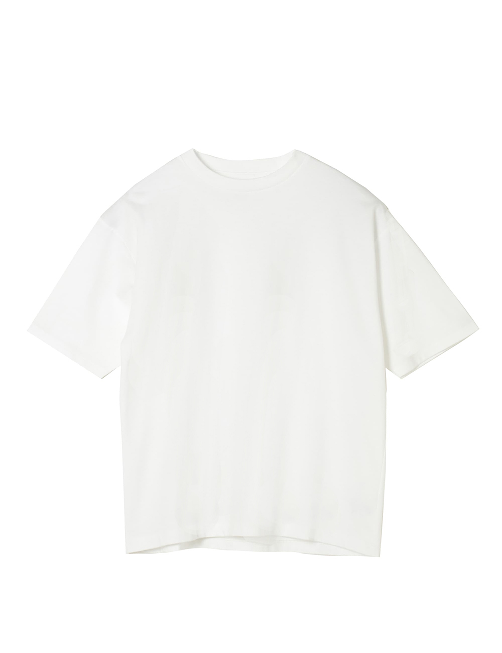 【WOMEN】コットンクルーネックTシャツ（BAILA 6月号掲載） 詳細画像 ホワイト 1
